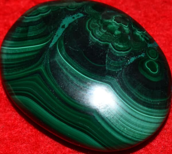 Malachite Soap-Shaped Palm Stone #14