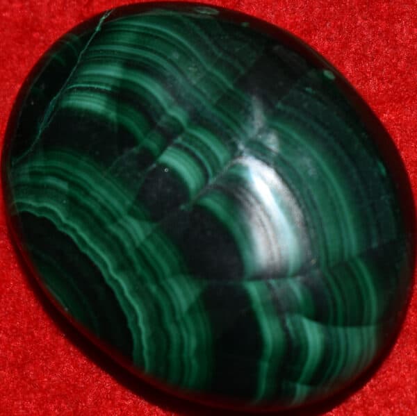 Malachite Soap-Shaped Palm Stone #16