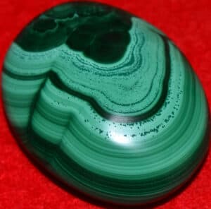 Malachite Soap-Shaped Palm Stone #3