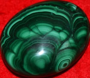 Malachite Soap-Shaped Palm Stone #5