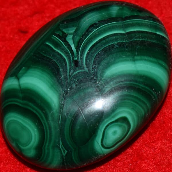 Malachite Soap-Shaped Palm Stone #7