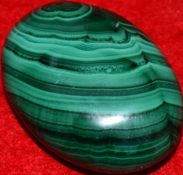 Malachite Soap-Shaped Palm Stone #8