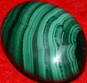 Malachite Soap-Shaped Palm Stone #9