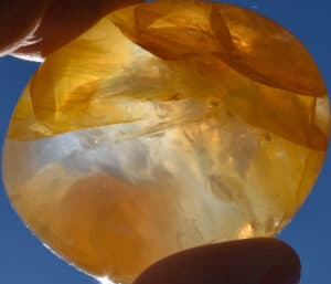Yellow Hematoid Quartz Palm Stone #5