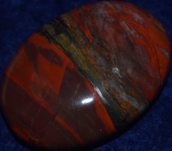 Large Soap-Shaped Hematite and Jasper Palm Stone #14