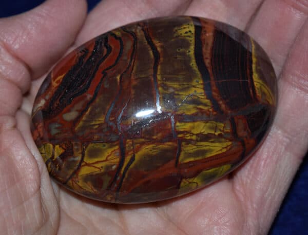 Large Soap-Shaped Hematite and Jasper Palm Stone #16