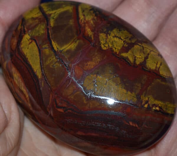 Large Soap-Shaped Hematite and Jasper Palm Stone #1