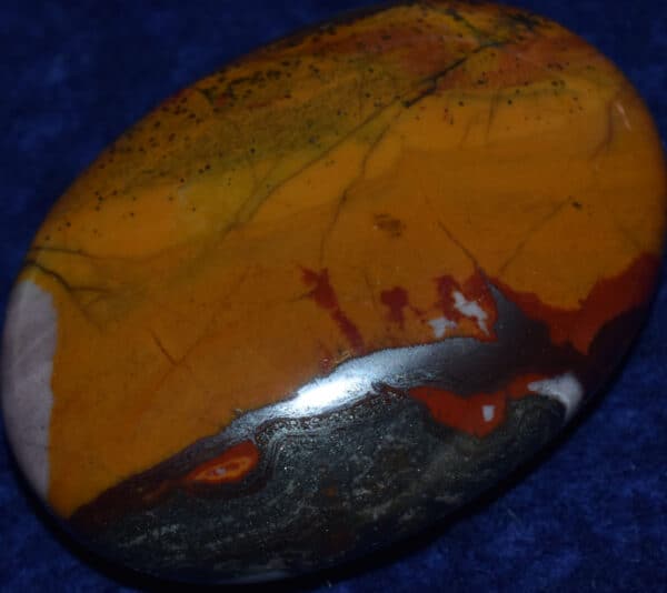 Large Soap-Shaped Hematite and Jasper Palm Stone #4