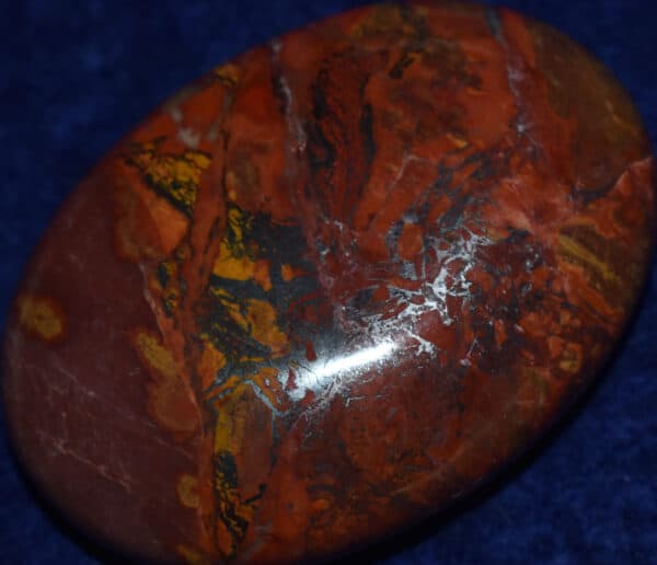 Large Soap-Shaped Hematite and Jasper Palm Stone #5
