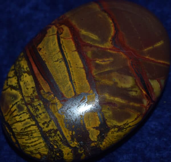 Large Soap-Shaped Hematite and Jasper Palm Stone #8