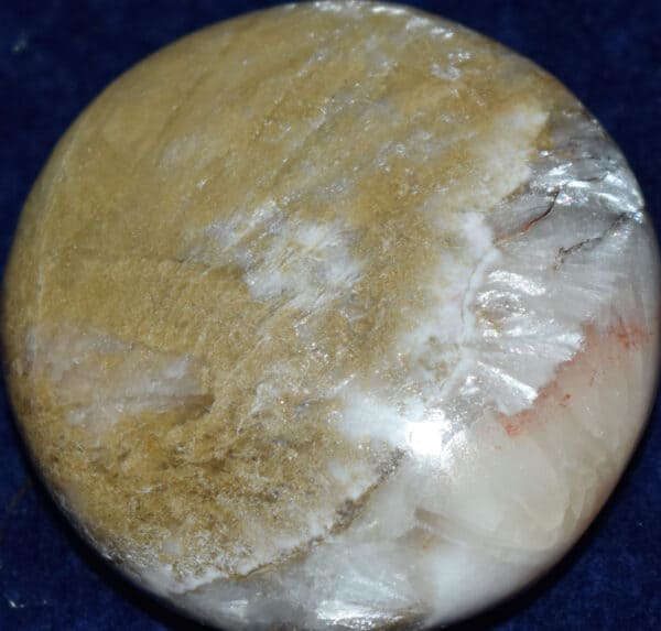 Celadonite with Stilbite Soap-Shaped Palm Stone #11