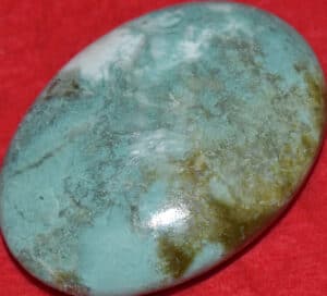 Celadonite with Stilbite Soap-Shaped Palm Stone #15