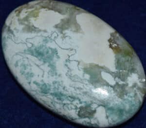 Celadonite with Stilbite Soap-Shaped Palm Stone #16