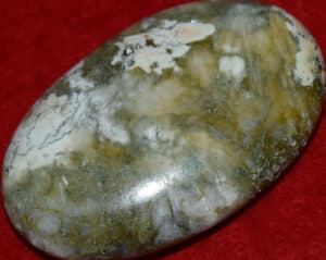 Celadonite with Stilbite Soap-Shaped Palm Stone #19