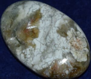 Celadonite with Stilbite Soap-Shaped Palm Stone #21