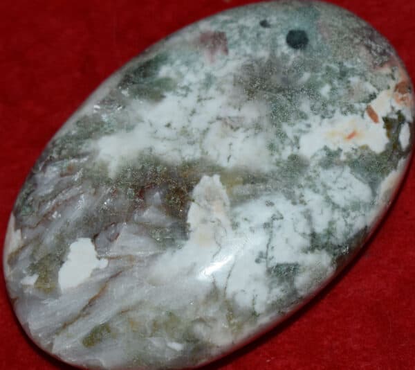 Celadonite with Stilbite Soap-Shaped Palm Stone #22