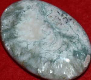 Celadonite with Stilbite Soap-Shaped Palm Stone #25
