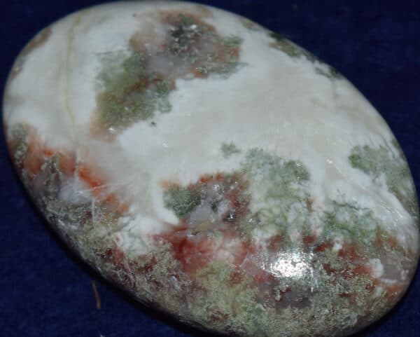 Celadonite with Stilbite Soap-Shaped Palm Stone #28