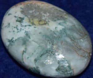 Celadonite with Stilbite Soap-Shaped Palm Stone #2