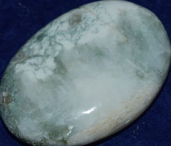 Celadonite with Stilbite Soap-Shaped Palm Stone #32