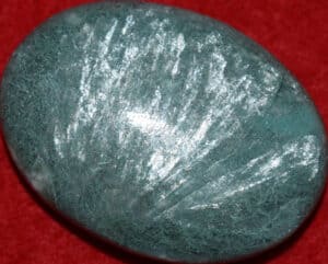 Celadonite with Stilbite Soap-Shaped Palm Stone #33