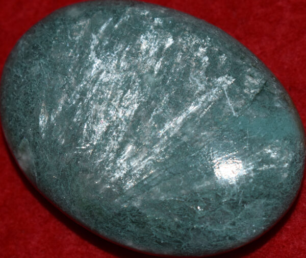 Celadonite with Stilbite Soap-Shaped Palm Stone #33