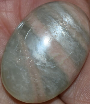 Parrot Green Moonstone Palm Stone #10