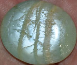 Parrot Green Moonstone Palm Stone #2