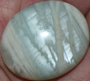 Parrot Green Moonstone Palm Stone #9
