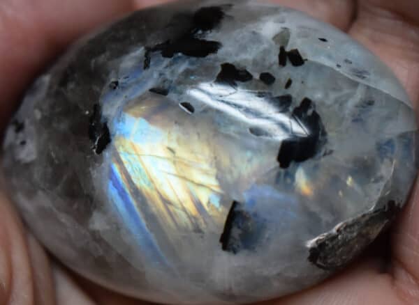 Rainbow Moonstone Palm Stone #14