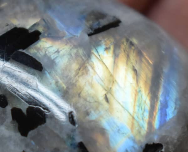 Rainbow Moonstone Palm Stone #14