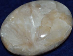 Stilbite Soap-Shaped Palm Stone #6